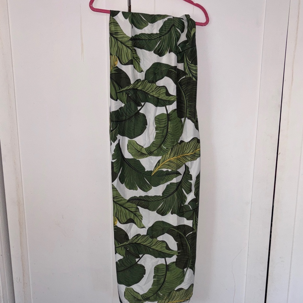 Tropical Leaf Print shower curtain
